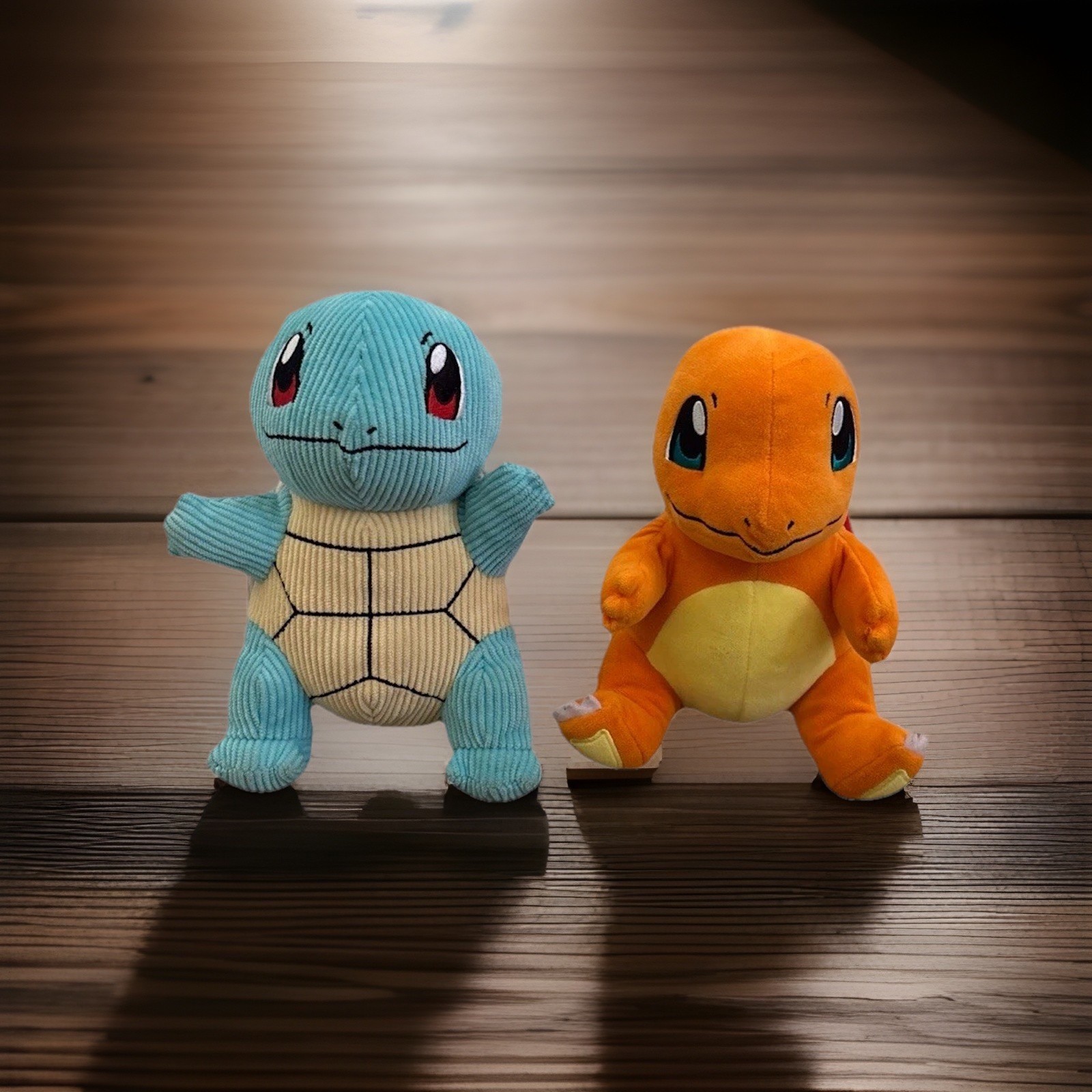 Nintendo Pokémon Charmander Corduroy 8” Stuffed Plush And Squirtle Plushie