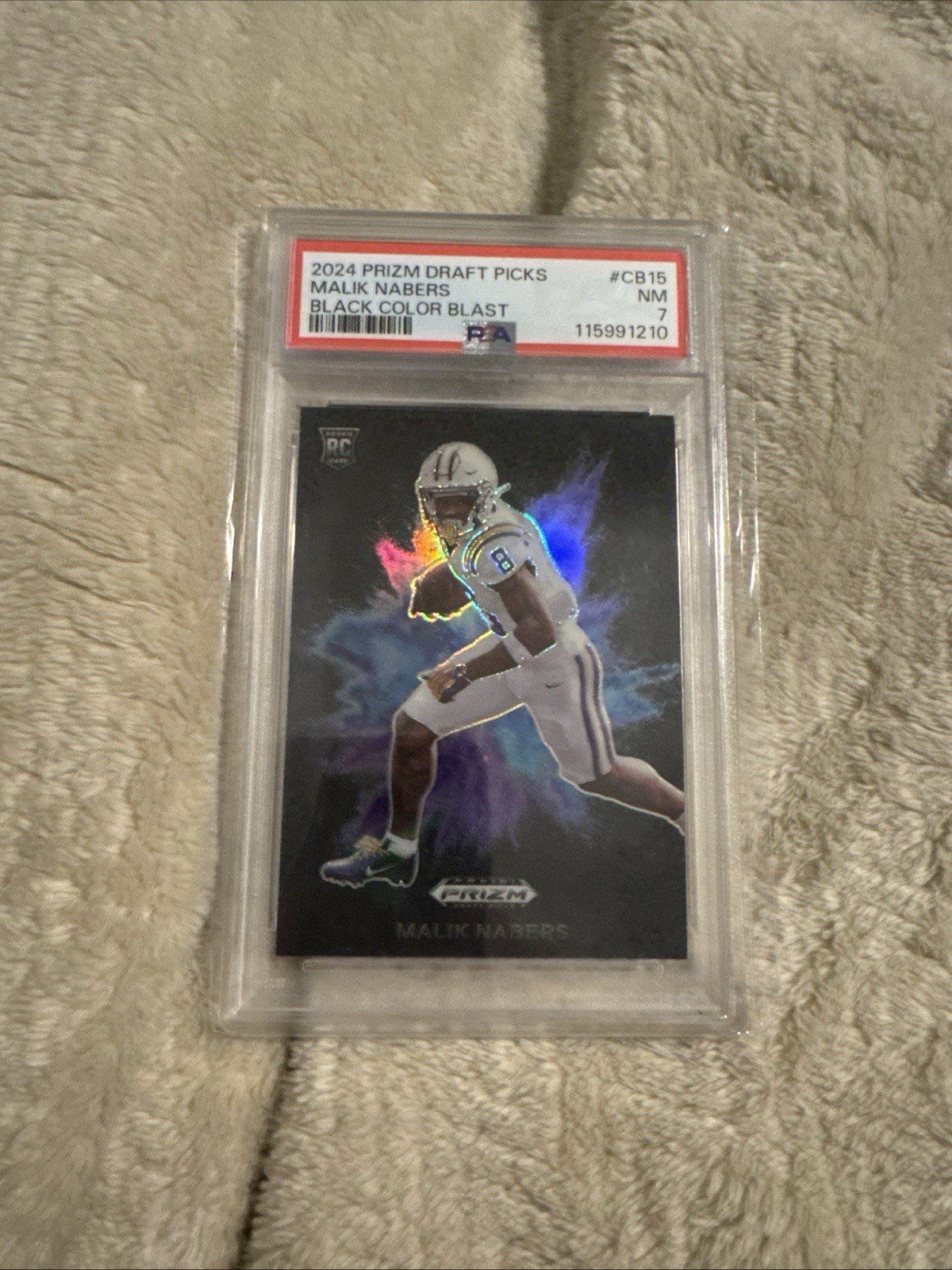 2024 Panini Prizm Draft Picks - Black Color Blast Malik Nabers #CB-15 (RC)