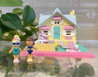 Vintage Polly Pocket Summer House COMPLETE Set Bluebird 1993