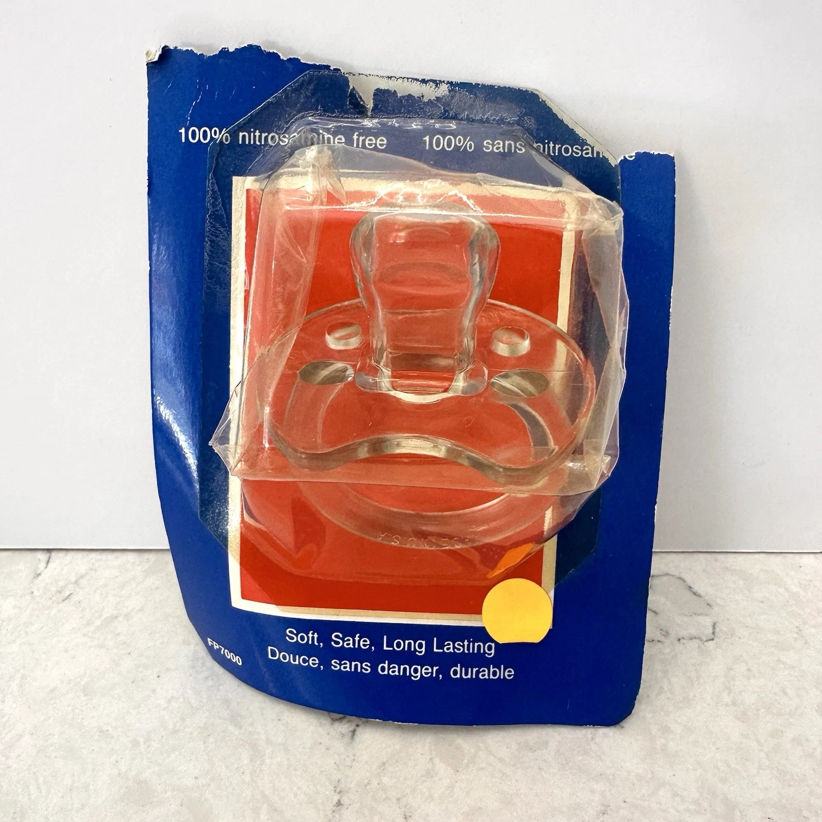 NWT 1986 Vintage Fisher Price One Dynasty Clear Baby Pacifier One Piece