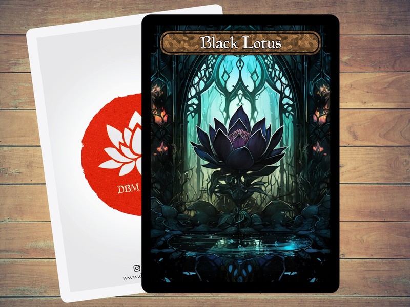 Black Lotus MTG Token | Custom Stained Glass Art | Magic The Gathering