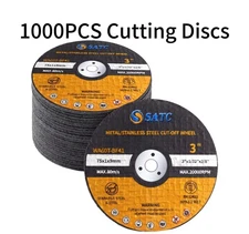 1000PCS 3X1/32"X3/8'' Cut Off Wheels Thin Metal Cutting Discs for Die Grinder