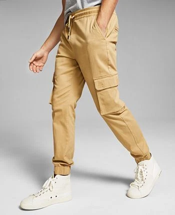 And Now This KHAKI Men's Twill Jogger Style Cargo Pant, US Small