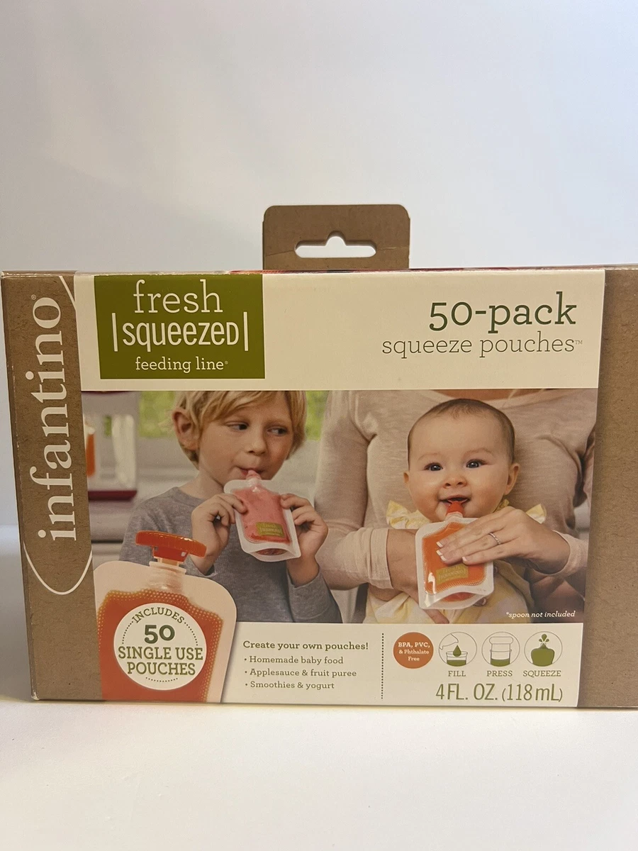 Infantino Fresh Squeezed Feeding Line Single Use Pouches 47 Pouches