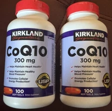 Kirkland Signature CoQ10 300mg-100 Softgels  (2-PACK)