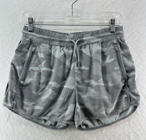Athleta Girl Shorts Size 2XL/16 Made To Move Camo Athletic Training Running Gray