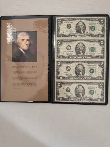 2003 $2 Dollar 4 Note Uncut Sheet W/COA DP-430