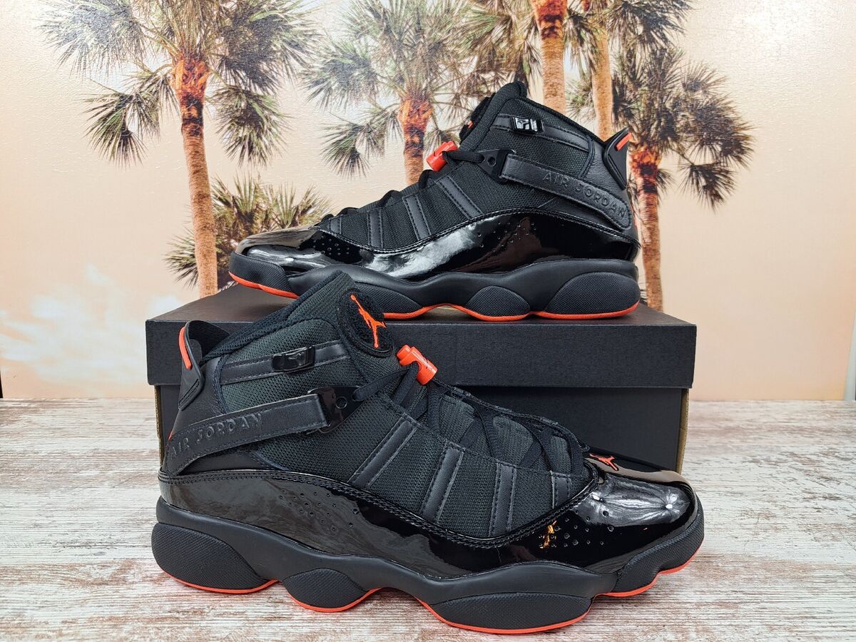 Air Jordan 6 Rings Shoes 'Black Infrared' Patent 322992-066 Air Jordan 6 Rings Shoes 'Black Infrared' Patent 322992-066
