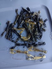 4" 25+ Crawdads 1/2 lb Black multi color glitter soft plastic bait Assorted 