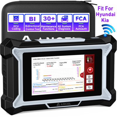 ANCEL OBD2 Scanner Car All System Bi-Directional Scan Tool Fit For Kia & Hyundai