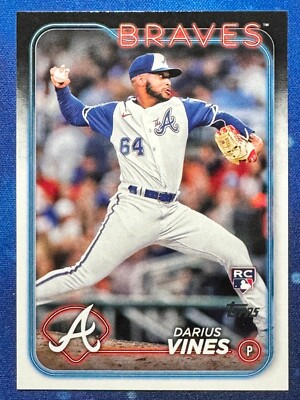 2024 Topps Darius Vines Rookie (RC) #493 Atlanta Braves