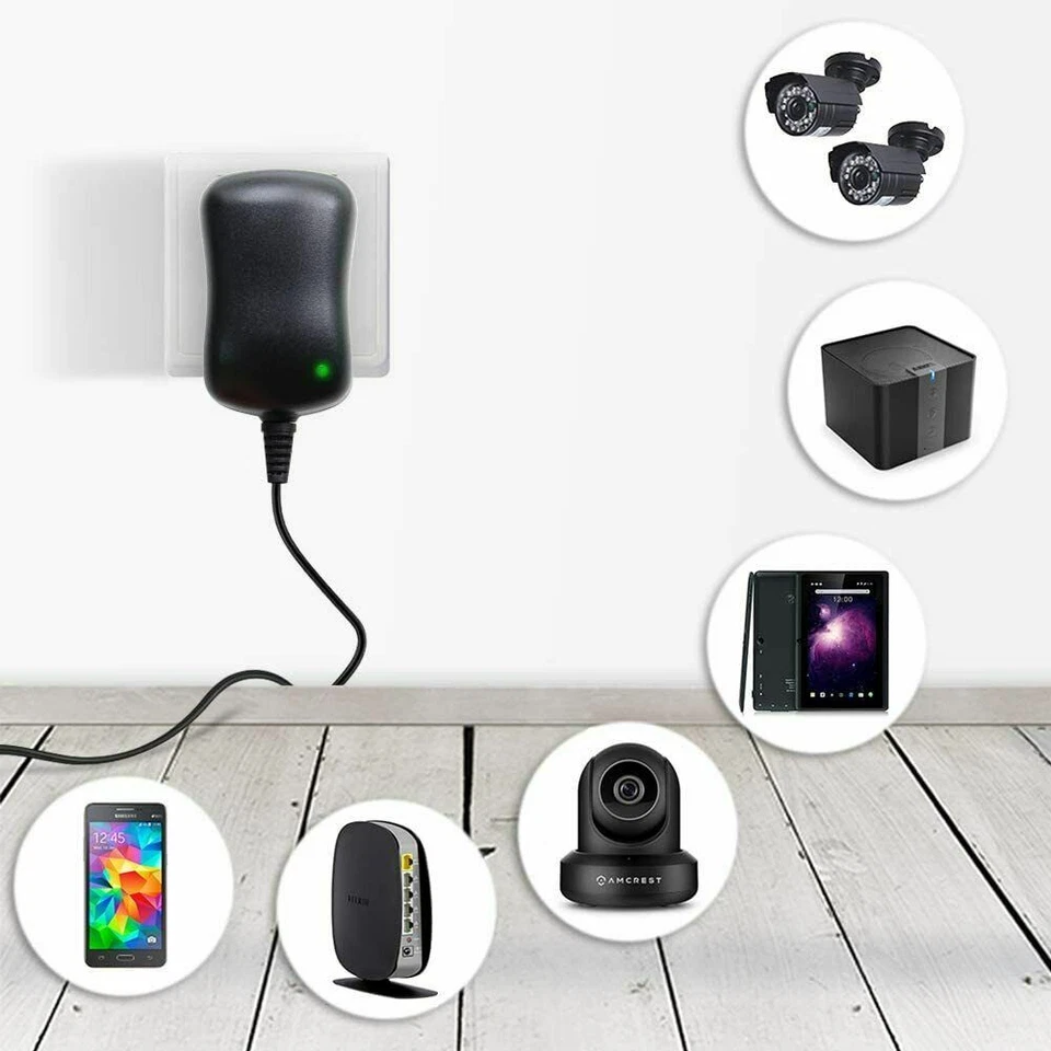 Compatible For 12V 1a /1000mA 12W 3-12V Universal AC Cord Adapter Power Supply - Image 2 of 4