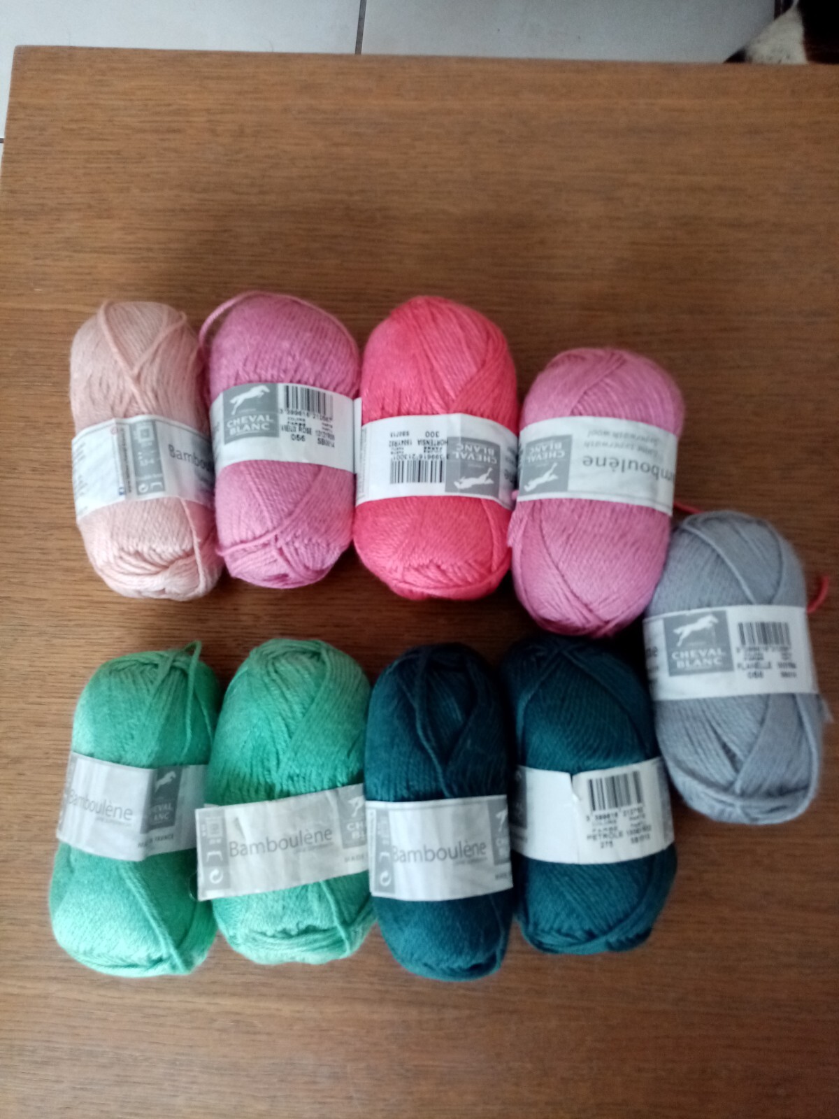 Pelotes de laine anti irritation bamboulene lot de 9 tricot doux