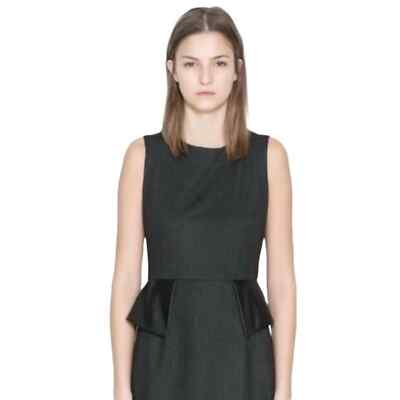 NWT Zara Charcoal Grey Herringbone Peplum Dress | eBay NWT Zara Charcoal Grey Herringbone Peplum Dress | eBay
