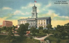State Capitol Building Landmark Nashville Tennessee TN Vintage Postcard 1952