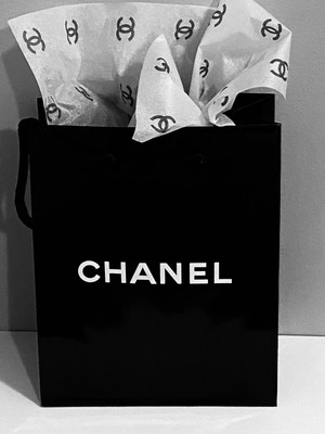 chanel paper gift bag