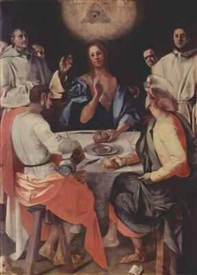 Jacopo Pontormo Foto A4 letztes Abendmahl bei Emmaus 1525