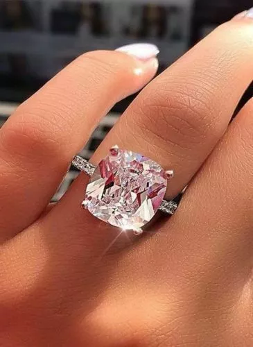 Baby pink shop engagement ring