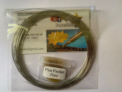 GENUINE KESTER SOLDER 60/40 .015'' (0.4mm) 3.3% ROSIN, 20 FEET + Free Flux Packet