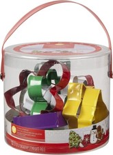 Wilton Christmas Cookie Cutters 2308-3889 metal 12 shapes