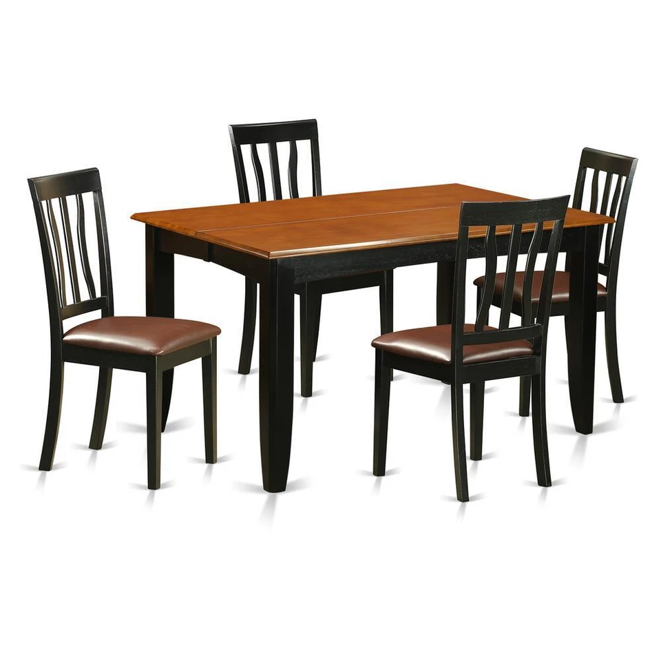 5 PcKitchen Table set-Dining Table and 4 Wooden Dining Chairs - Image 4 of 4