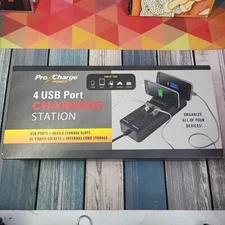 Pro Charge Power: 4 USB Port Charging Station 74466 for Phone, Tablet or Camera!