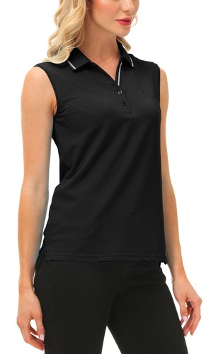 Women Button Golf Polo Gym Sleeveless Shirt T-shirt Casual Climbing Tennis Top - Picture 42 of 182