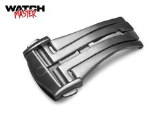 Matt Clasp for OMEGA 16 18 20mm Watch Strap Band Leather Rubber Buckle BLACK