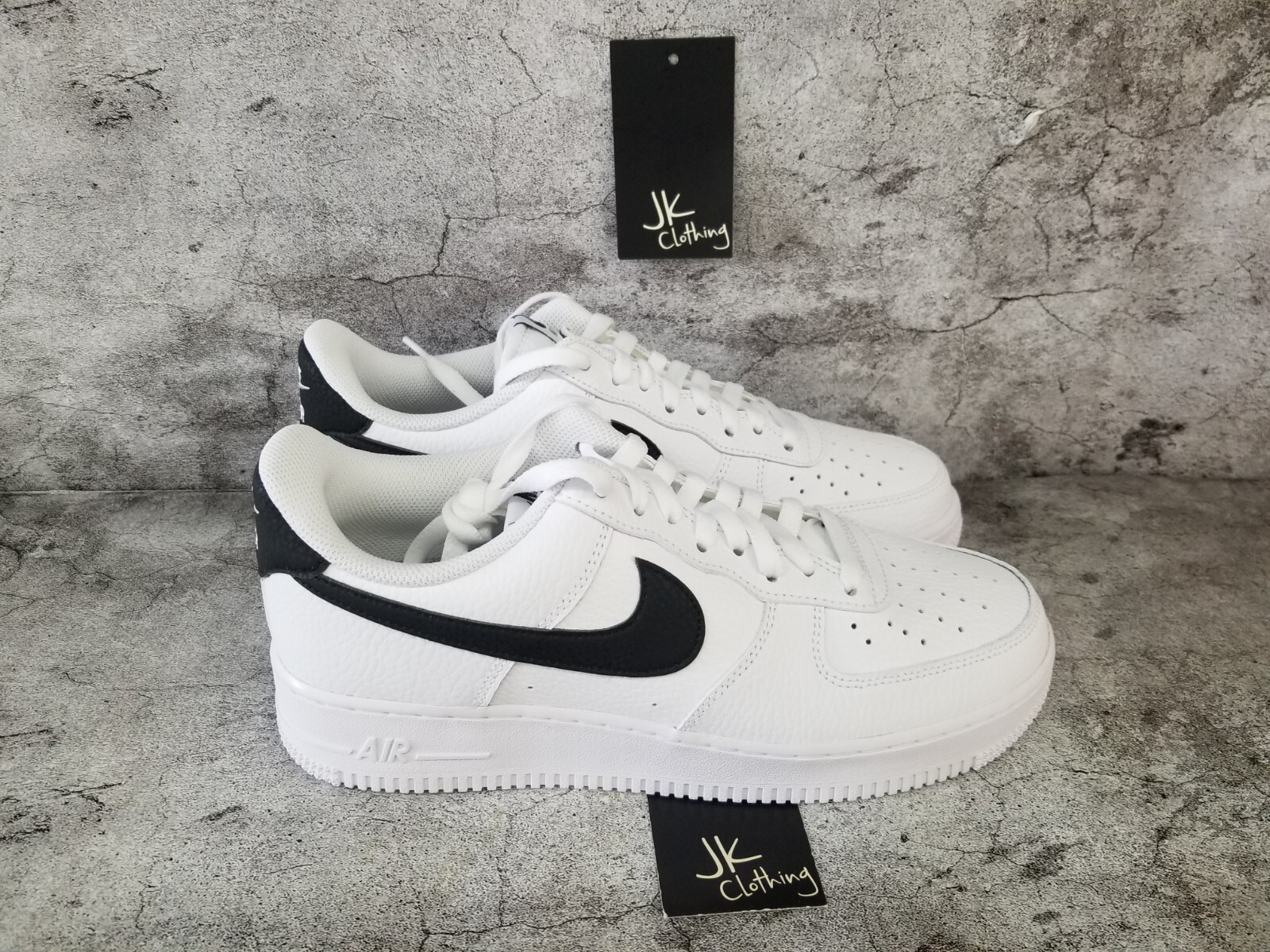 Size 15 - Nike Air Force 1 Low '07 White Black Pebbled Leather for sale  online | eBay