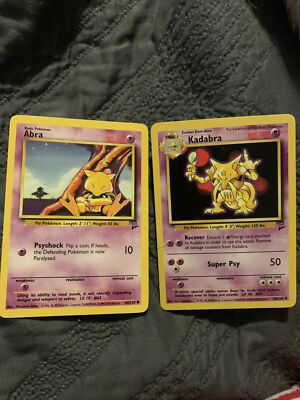 Abra & Kadabra Second Edition Base Set Pokemon Cards | eBay Abra & Kadabra Second Edition Base Set Pokemon Cards | eBay