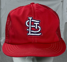 VINTAGE St Louis Cardinals Hat Annco Mesh Snapback Trucker Cap Red OSFA USA Made