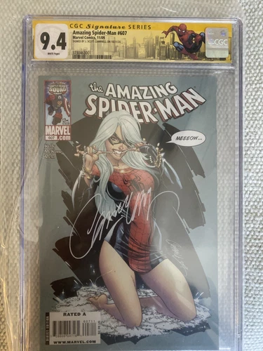 AMAZING SPIDER-MAN #607 CGC 9.4 SS J SCOTT CAMPBELL 2009 CGC Spider-Man Label