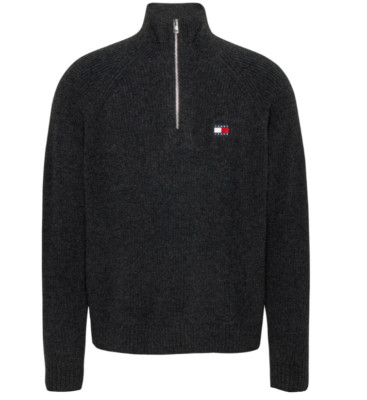 Tommy Jeans TJM REG 1/4 ZIP RAGLAN BADGE Gr. S Herren Pullover UVP:109,90  (2865