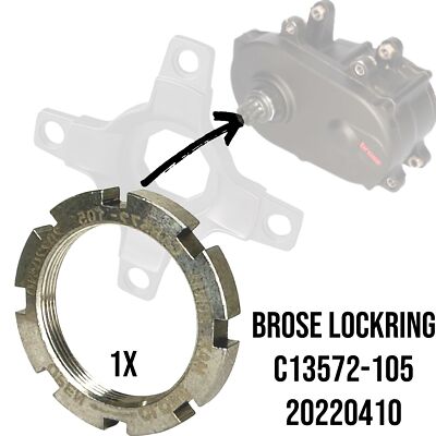 Brose Ebike Motor Kettenblatt Spider Lockring Kettenrad M31x1 Nutmutter Edelstah