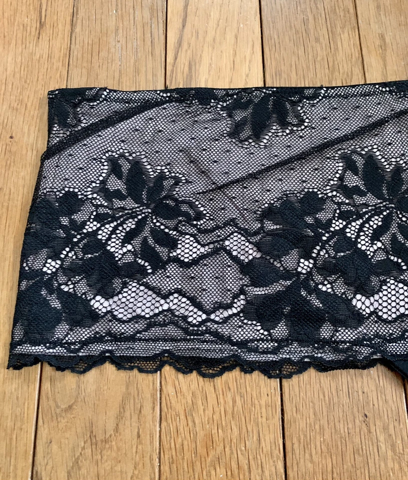 Lane Bryant плюс размер 18/20 Cacique кружева широкая сторона стринги трусики сексуальный черный цветок - Изображение 2 из 4