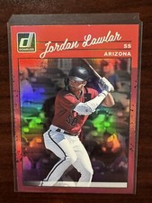 2023 Panini Donruss - Retro 1990 Variation Holo Pink  #244 Jordan Lawlar (RC)