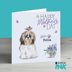 Mothers Day Card From The Dog Mum Mam Mom Fur Baby Long Haired