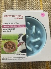 SLOW FEED DOG BOWL 8 X 8 LIGHT BLUE - NEW