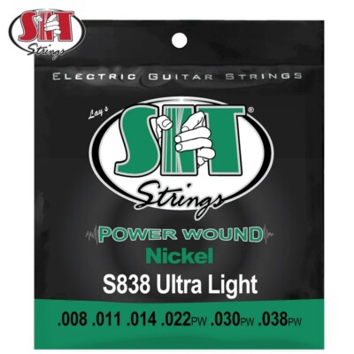 SIT S838 Power Wound Nickel Ultra Light Electric Guitar Strings 8-38
