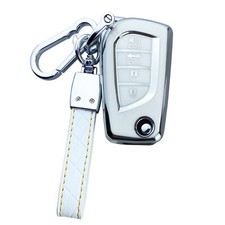 Yuebutor Key Fob Cover Case Fit For Toyota Camry Rav4 Corolla C-hr Highlander