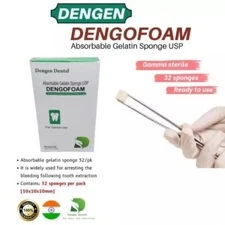 Dengen Sterile Gelatine Hemostatic Sponge Gelfoam Cubes 32pcsUS TARIFF PAID
