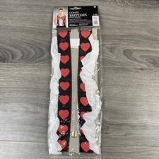 Storybook Red Queen Suspenders Costume Halloween Cosplay Dress Up Accessory