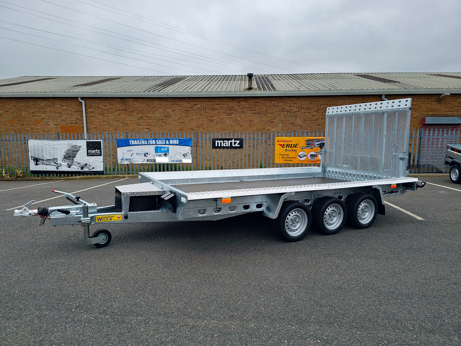 NEW Car Trailer Plant Mini Digger Excavator Ramp Tailgate 3500kg 4m x 1 ...