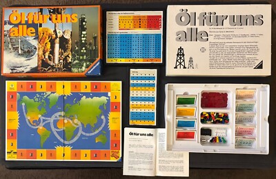Öl Für Uns Alle Vintage German Board Game 1976 by Ravensburger.  Oil Business.