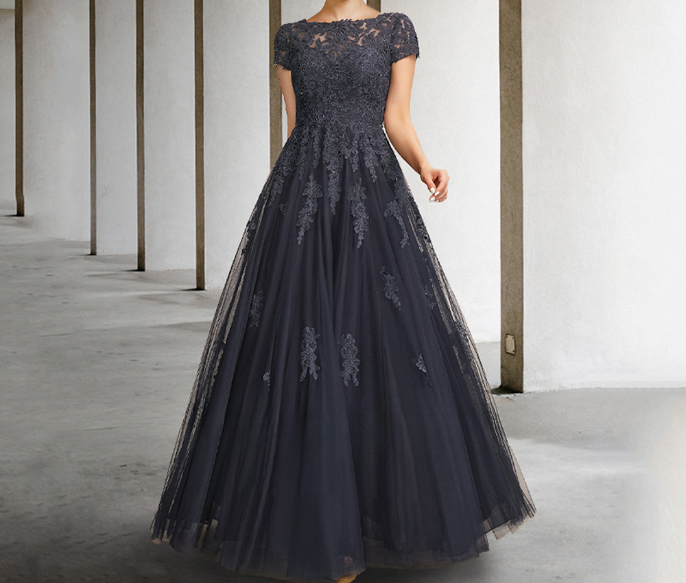 puff sleeves a line dress ARIADNE Halter Chiffon A-Line Dress