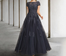 Mother of The Bride Dress Evening Dresses Applique A Line Wedding Guest Gowns