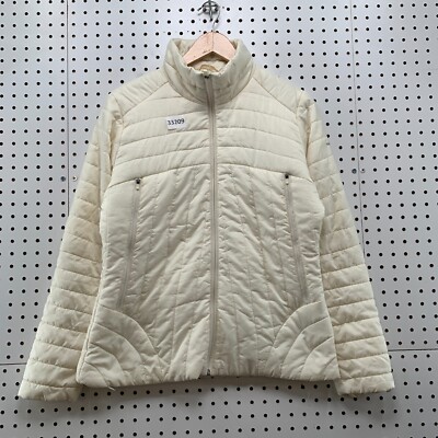 Merrell Puffer Jacket Womens MEdium Ivory Thinsulate Platinum Select Dry 19.5x24
