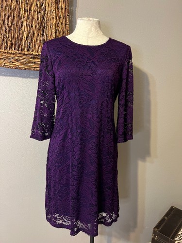 Liz Claiborne Purple Lace 3/4 Long 