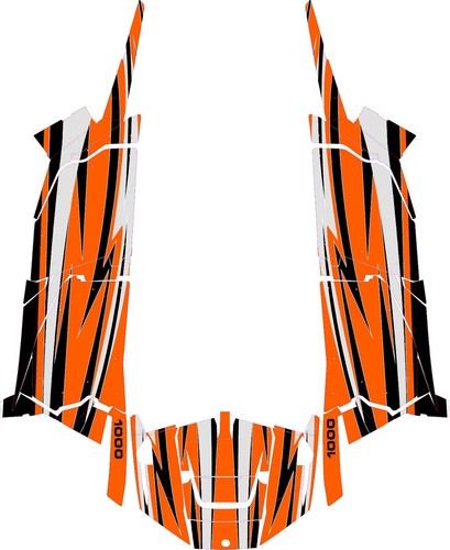 Polaris 1000 rzr 4 Razer Cut Graphic Kits Decal Wraps RZR 1000 4 Door Graph - Picture 3 of 3