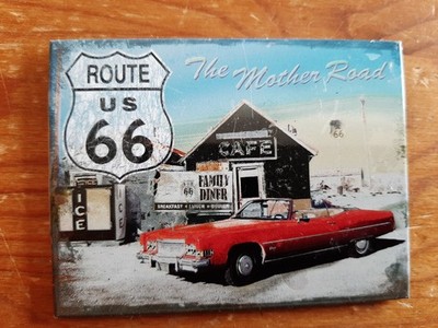 Kühlschrankmagnet, Route 66 - The Mother Road , 8 cm x 6 cm, inclusive Versand